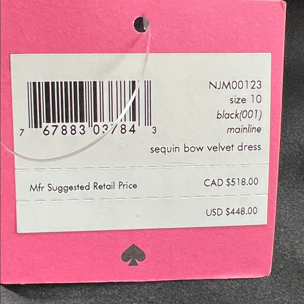 Kate Spade New York Sequin Bow Velvet Dress - Picture 7 of 10
